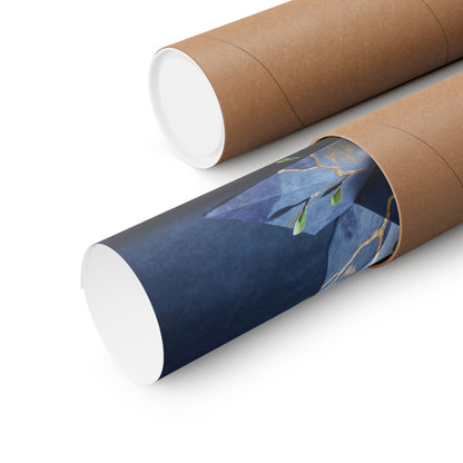 Paper Fold Wall Art Print | Spring Kintsugi Crackle Gold Art