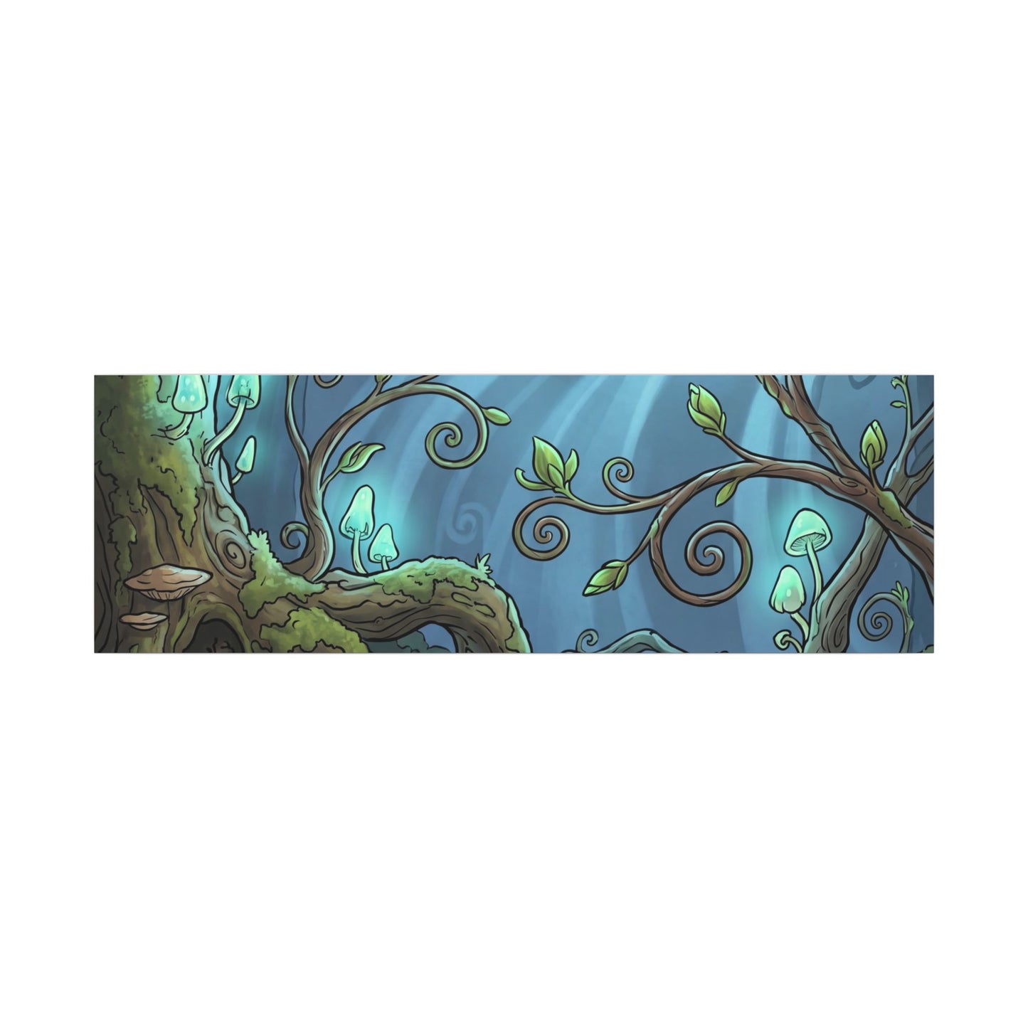 Spring Tea Ceremony Forest Whimsy Canvas Art | Cozy Decor