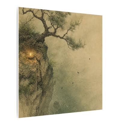 Spring Pine Tree Minimal Line Canvas Art | Earthy Decor