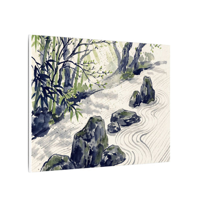 Dappled Rock Garden Canvas Art - Zen Mono No Aware