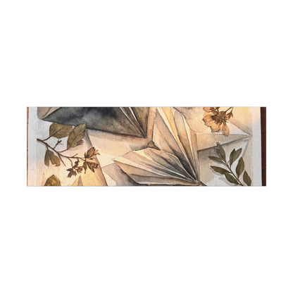 Golden Hour Paper Fold Canvas Art - Japandi Seijaku