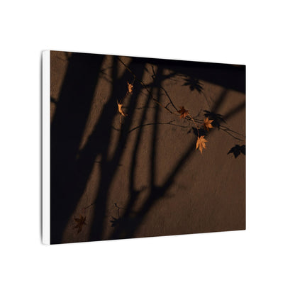 Shadow Play Autumn Canvas Art | Dark Japandi Luxurious Design
