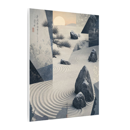 Seijaku Rock Garden Canvas Art - Zen Ukiyo E Inspired