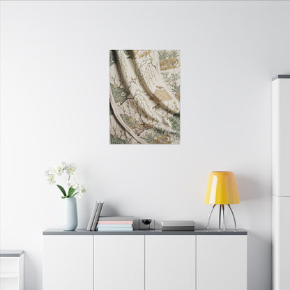 Silk Drape Canvas Art | Spring Japandi Japanese Pattern Art