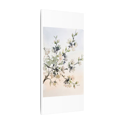 Cherry Blossom Watercolor Canvas Art | Elegant Japandi Art