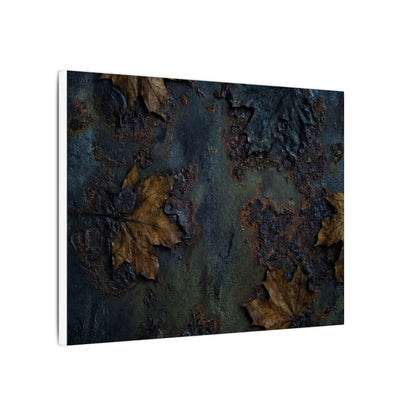 Shibui Rust Patina Canvas Art - Dark Japandi Charcoal Ink