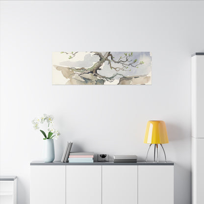 Moonlight Pine Tree Canvas Art - Japandi Ma