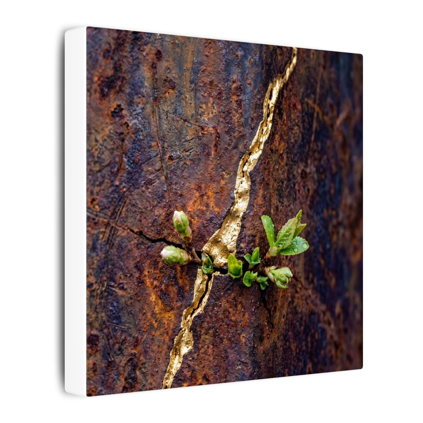 Overcast Rust Patina Canvas Art - Kintsugi Datsuzoku