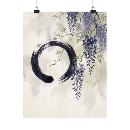 Overcast Wisteria Wall Art Print - Zen Shibui