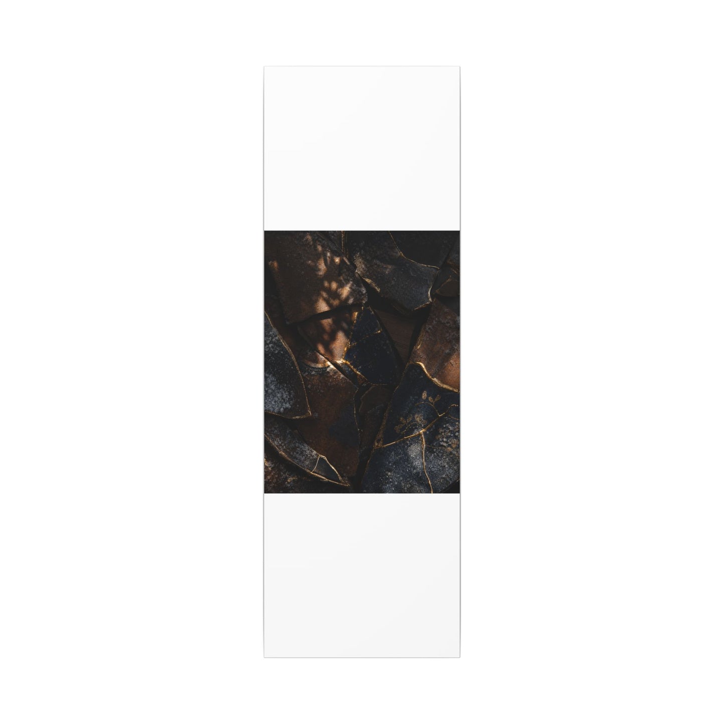 Fukinsei Broken Pottery Canvas Art - Dark Japandi Dark Texture