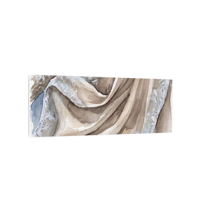 Silk Drape Winter Canvas Art | Japandi Cozy Design