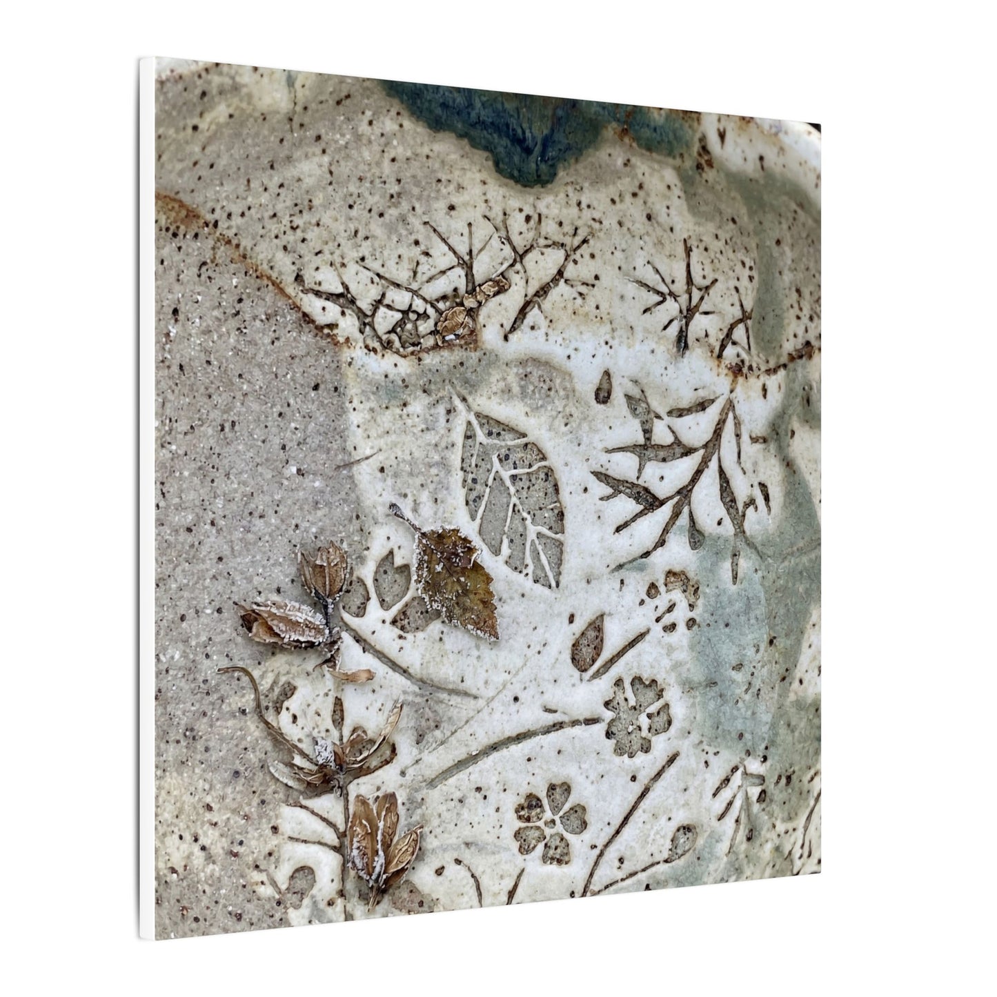 Ceramic Bowl Winter Canvas Art | Japandi Earthy Design