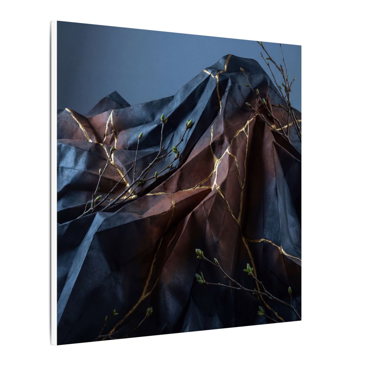 Paper Fold Broken Beauty Canvas Art | Philosophical Kintsugi Art