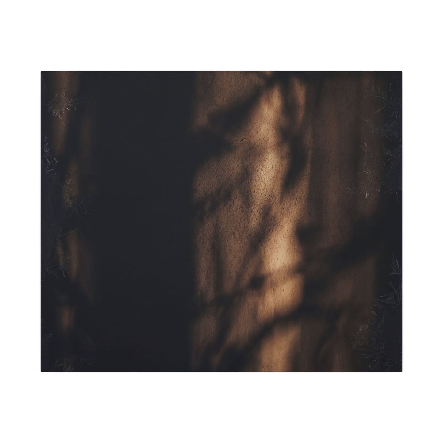 Winter Shadow Play Moody Minimal Canvas Art | Luxurious Decor