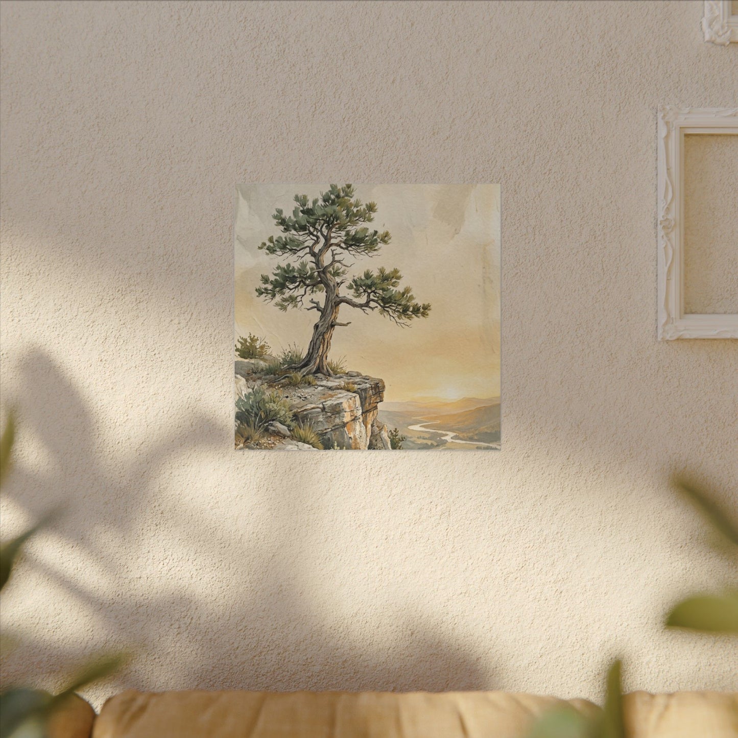 Pine Tree Canvas Art | Summer Japandi Texture Art