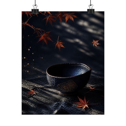 Datsuzoku Ceramic Bowl Wall Art Print - Dark Japandi Moody Minimal