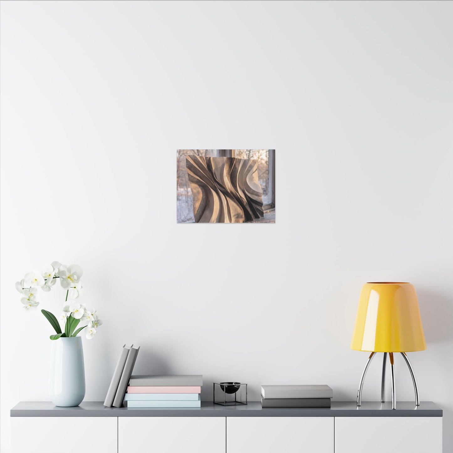 Mono No Aware Paper Fold Canvas Art - Japandi Minimal Line