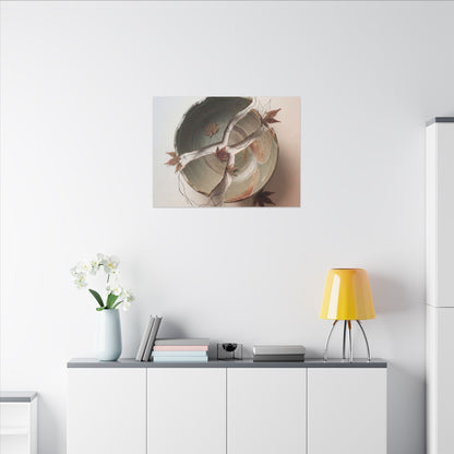 Dawn Ceramic Bowl Canvas Art - Japandi Fukinsei
