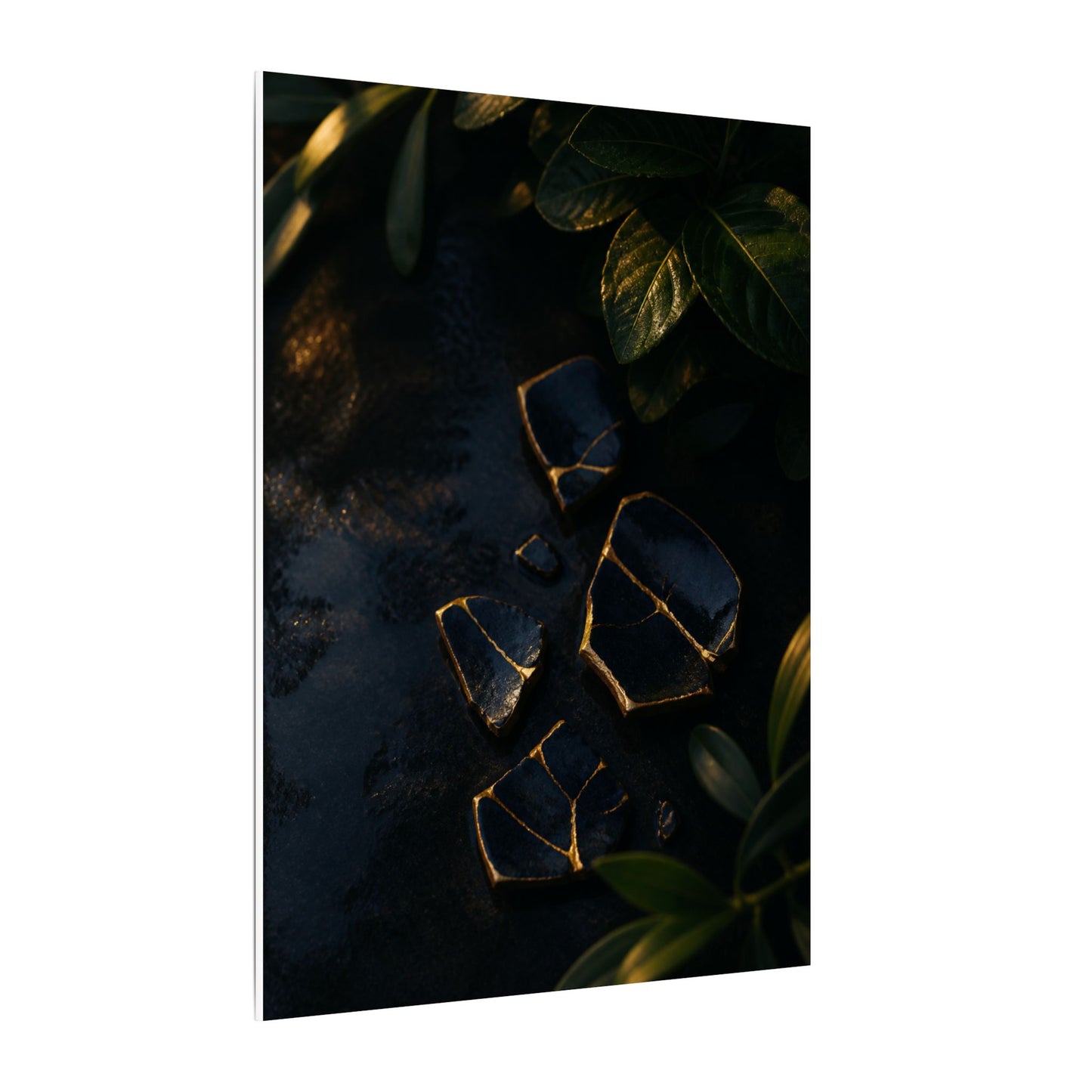 Summer Broken Pottery Moody Minimal Canvas Art | Atmospheric Decor