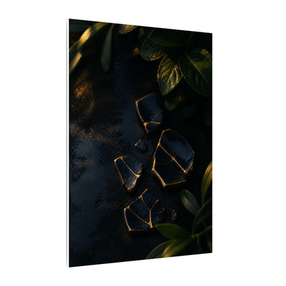 Summer Broken Pottery Moody Minimal Canvas Art | Atmospheric Decor