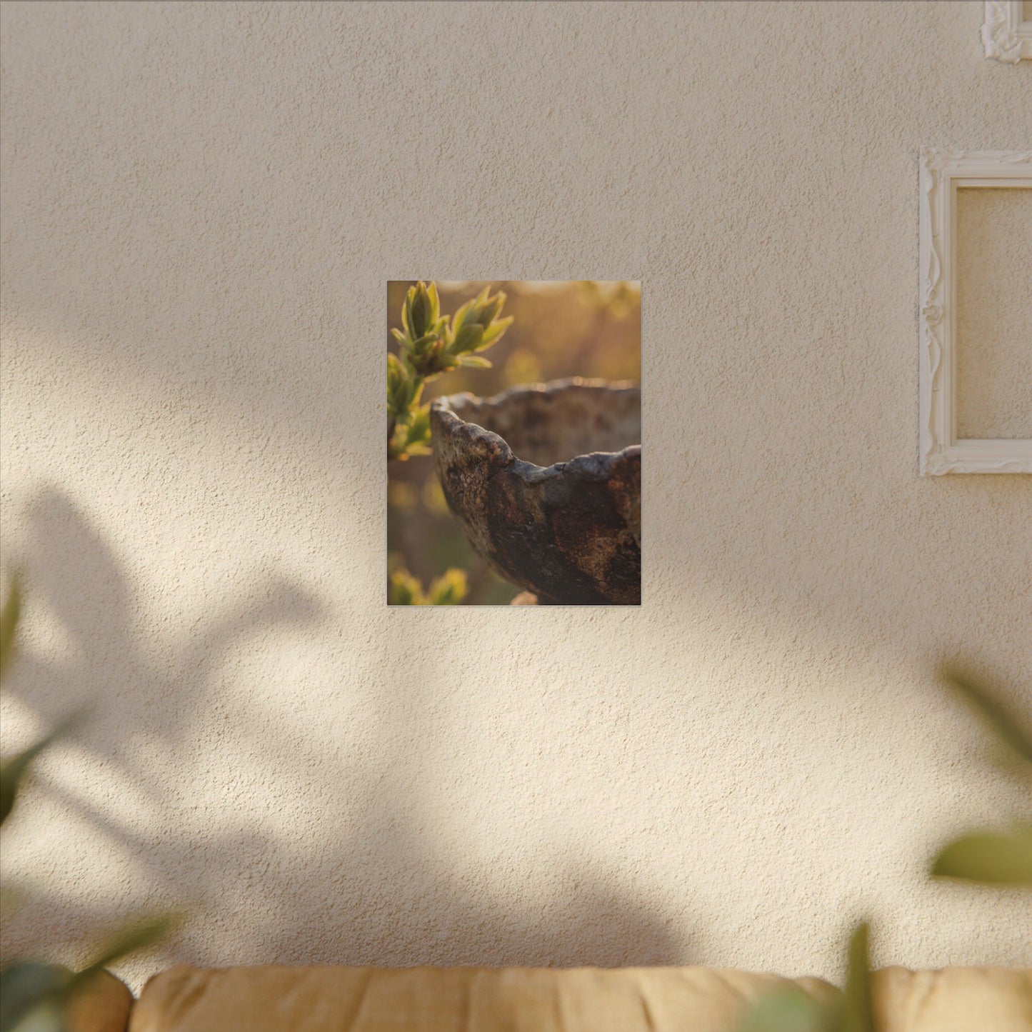 Golden Hour Ceramic Bowl Canvas Art - Dark Japandi Ma