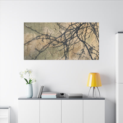 Japandi Shadow Play in Golden Hour | Texture Canvas Art