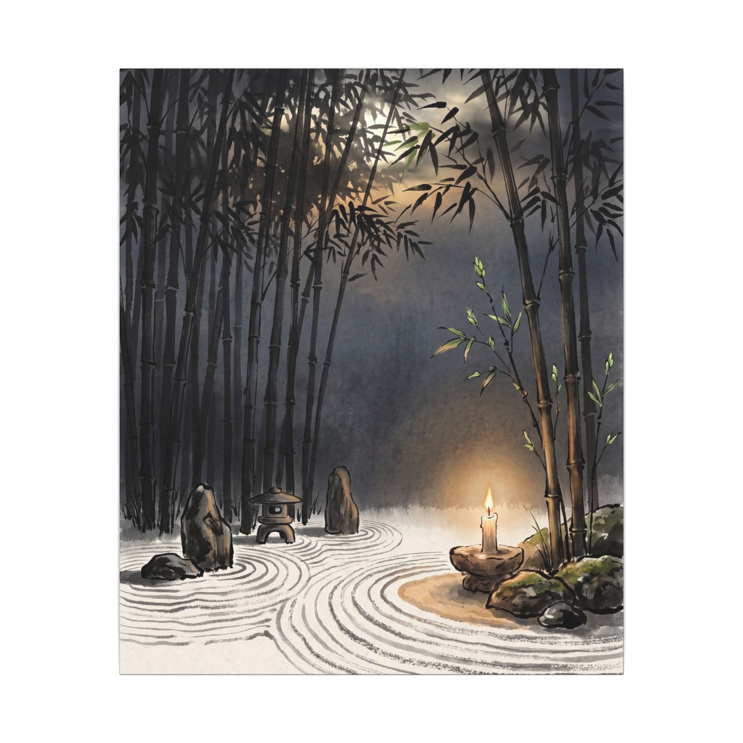 Tranquil Bamboo Grove Canvas Art - Karesansui Zen