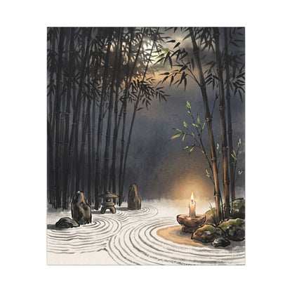 Tranquil Bamboo Grove Canvas Art - Karesansui Zen