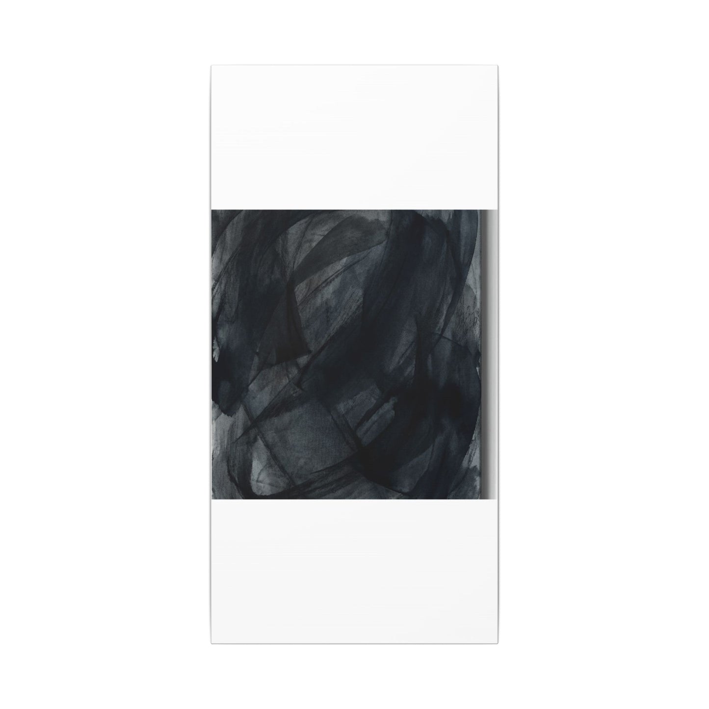 Deep Tones Dark Japandi Charcoal Canvas Art