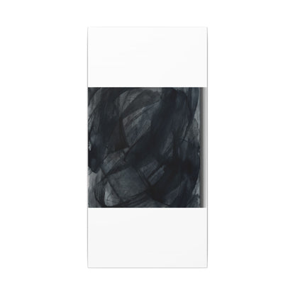 Deep Tones Dark Japandi Charcoal Canvas Art