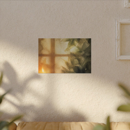 Cozy Shoji Screen Canvas Art - Watercolor Japandi