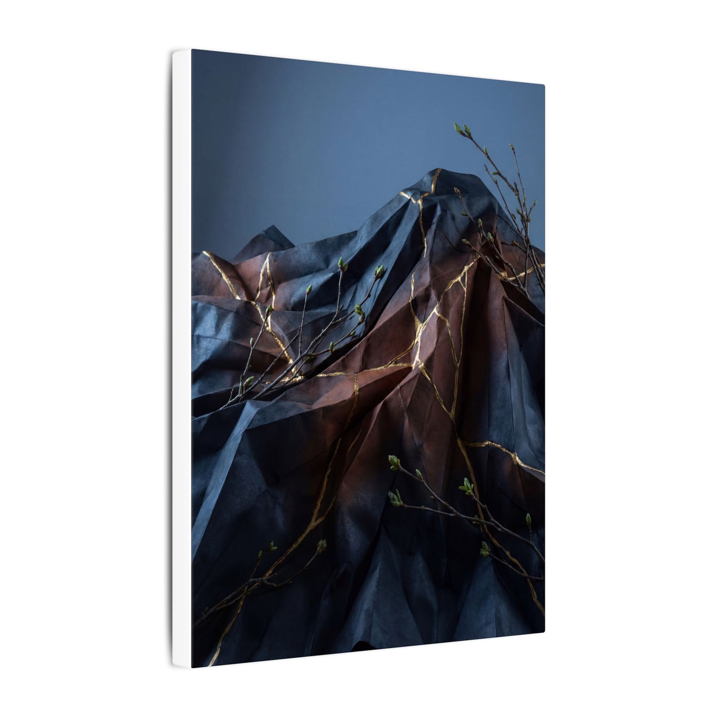 Paper Fold Broken Beauty Canvas Art | Philosophical Kintsugi Art