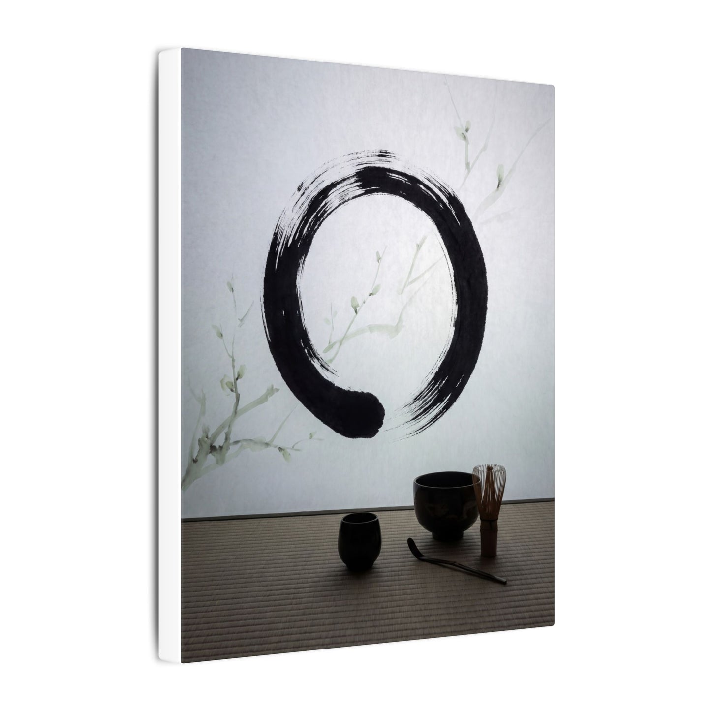 Tea Ceremony Enso Canvas Art | Peaceful Zen Art