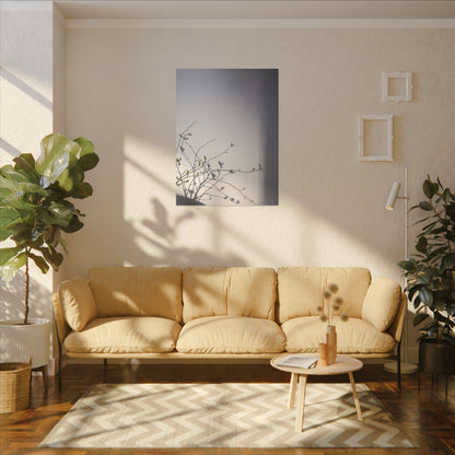 Japandi Shadow Play in Dawn | Japanese Pattern Canvas Art
