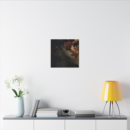 Shadow Play Canvas Art | Autumn Dark Japandi Moody Minimal Art