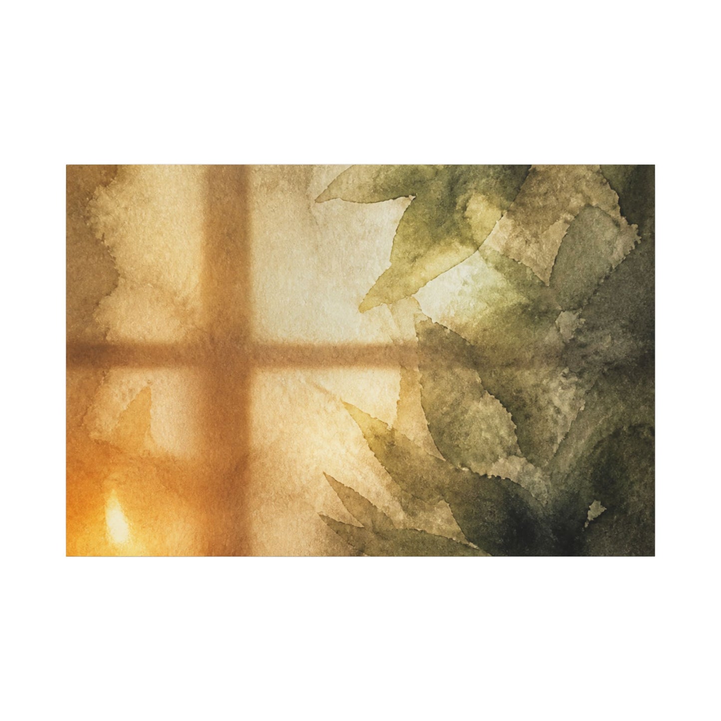 Cozy Shoji Screen Canvas Art - Watercolor Japandi