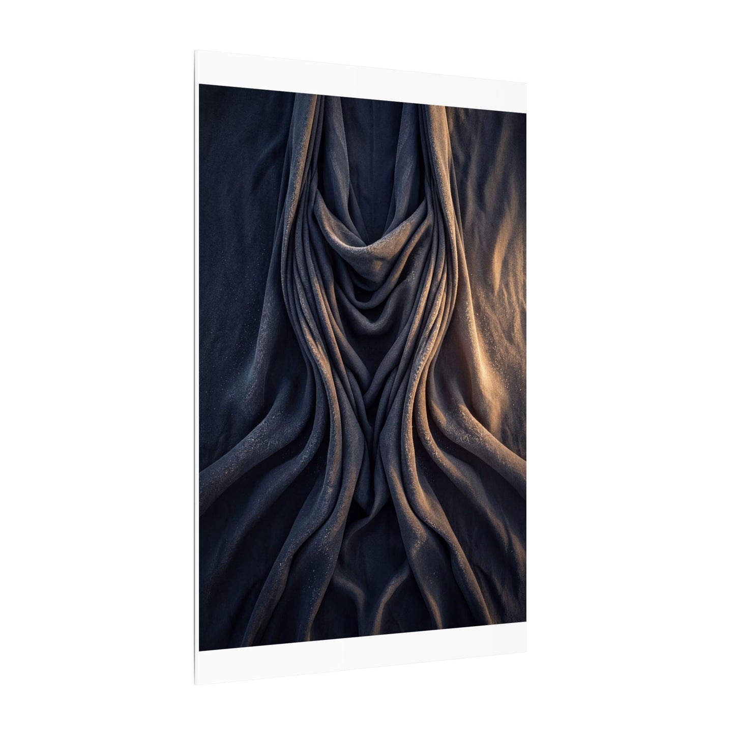 Moody Silk Drape Canvas Art - Shadow Zen Dark Japandi