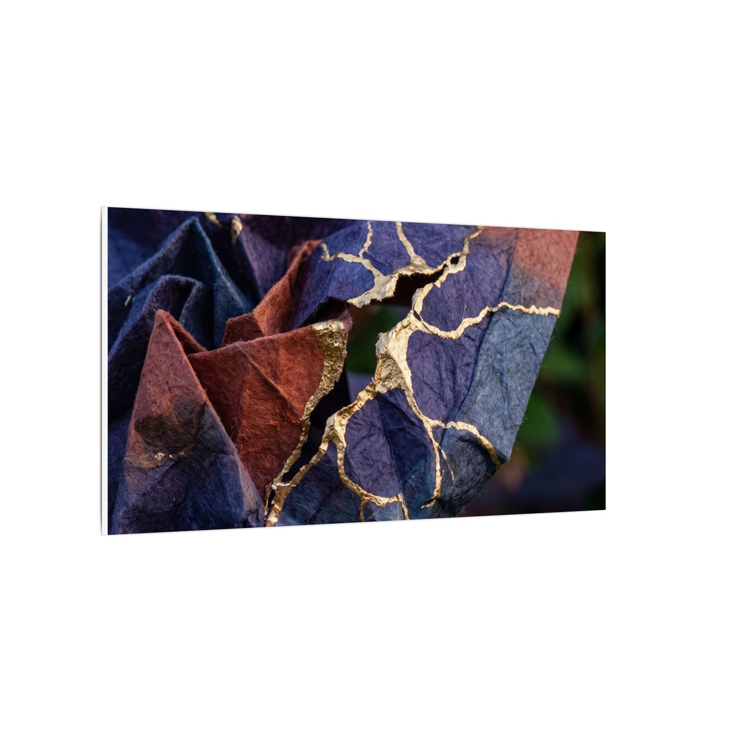 Philosophical Paper Fold Canvas Art - Gold Vein Kintsugi