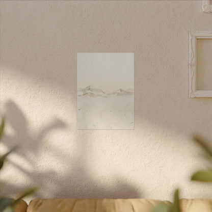Mountain Mist Winter Canvas Art | Japandi Warm Design