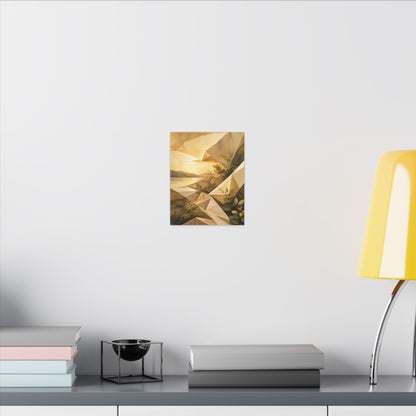 Golden Hour Paper Fold Canvas Art - Japandi Ma