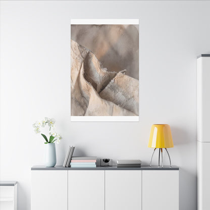 Japandi Paper Fold in Candlelight | Watercolor Canvas Art