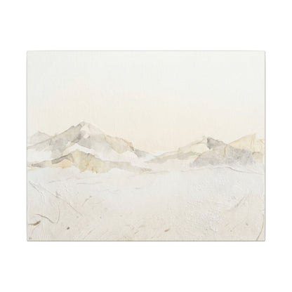Mountain Mist Winter Canvas Art | Japandi Warm Design Art Print