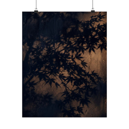 Shadow Play Shadow Zen Wall Art Print | Atmospheric Dark Japandi Art