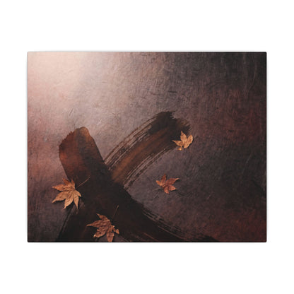 Moody Ink Brushstroke Canvas Art - Moody Minimal Dark Japandi