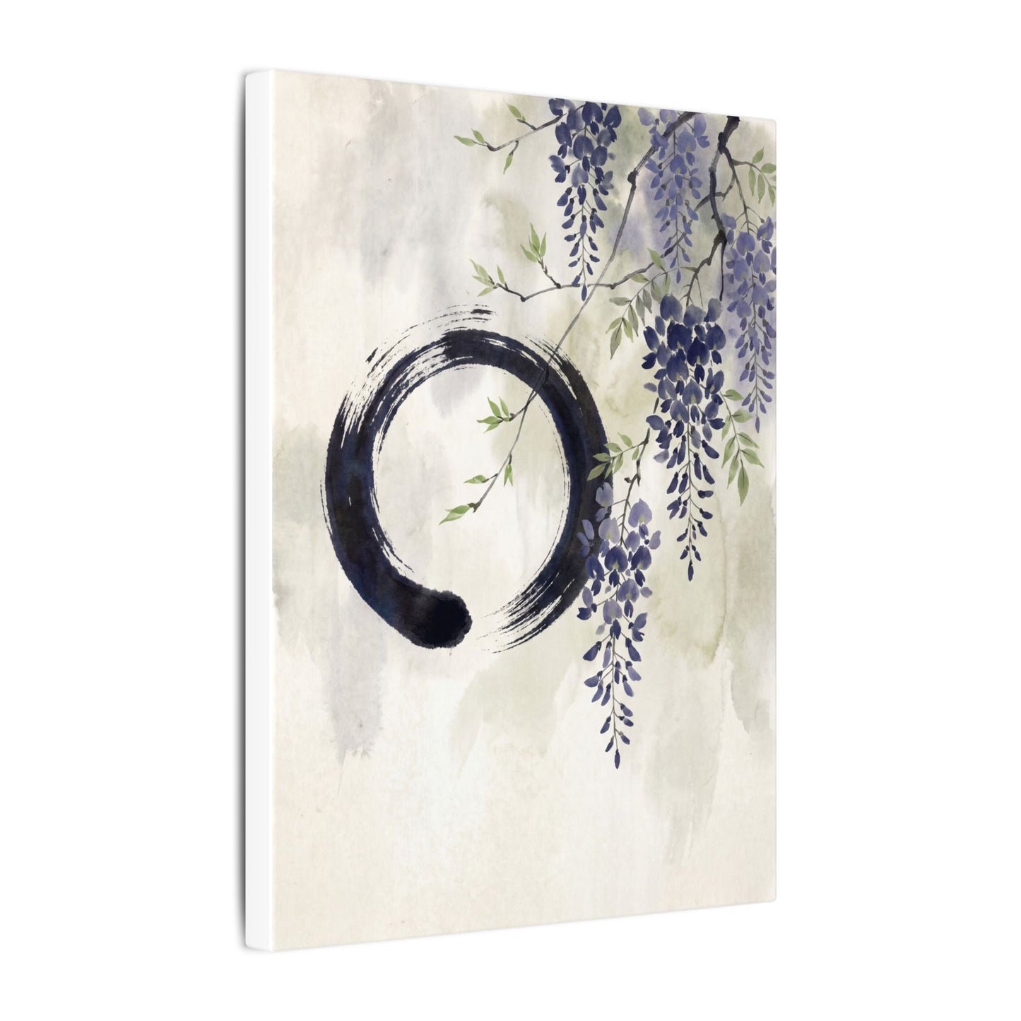 Wisteria Enso Canvas Art | Serene Zen Art