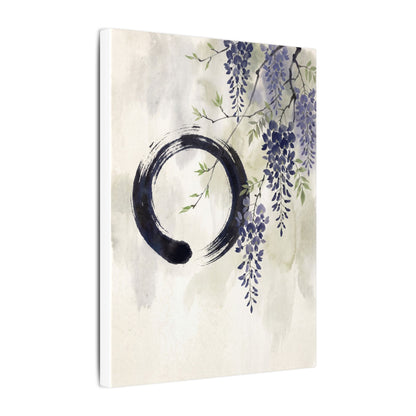 Wisteria Enso Canvas Art | Serene Zen Art