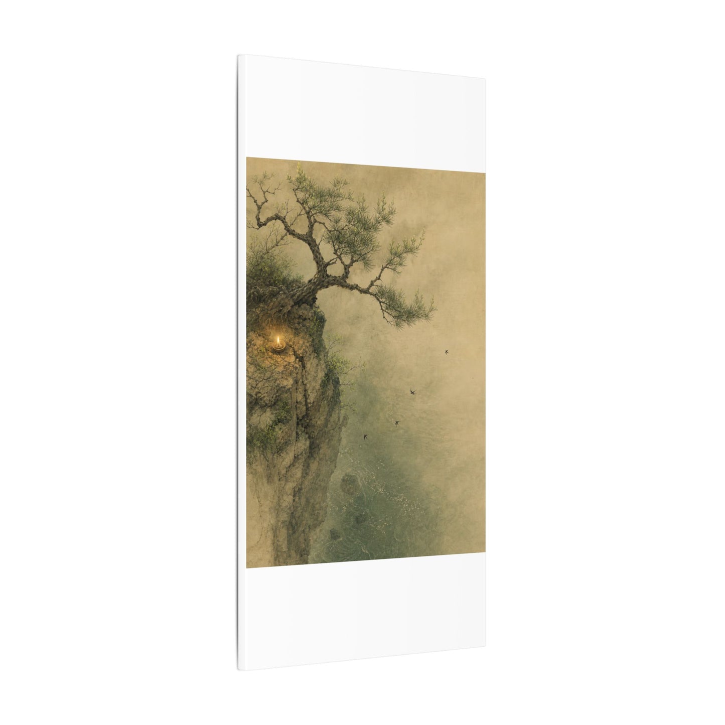 Spring Pine Tree Minimal Line Canvas Art | Earthy Decor