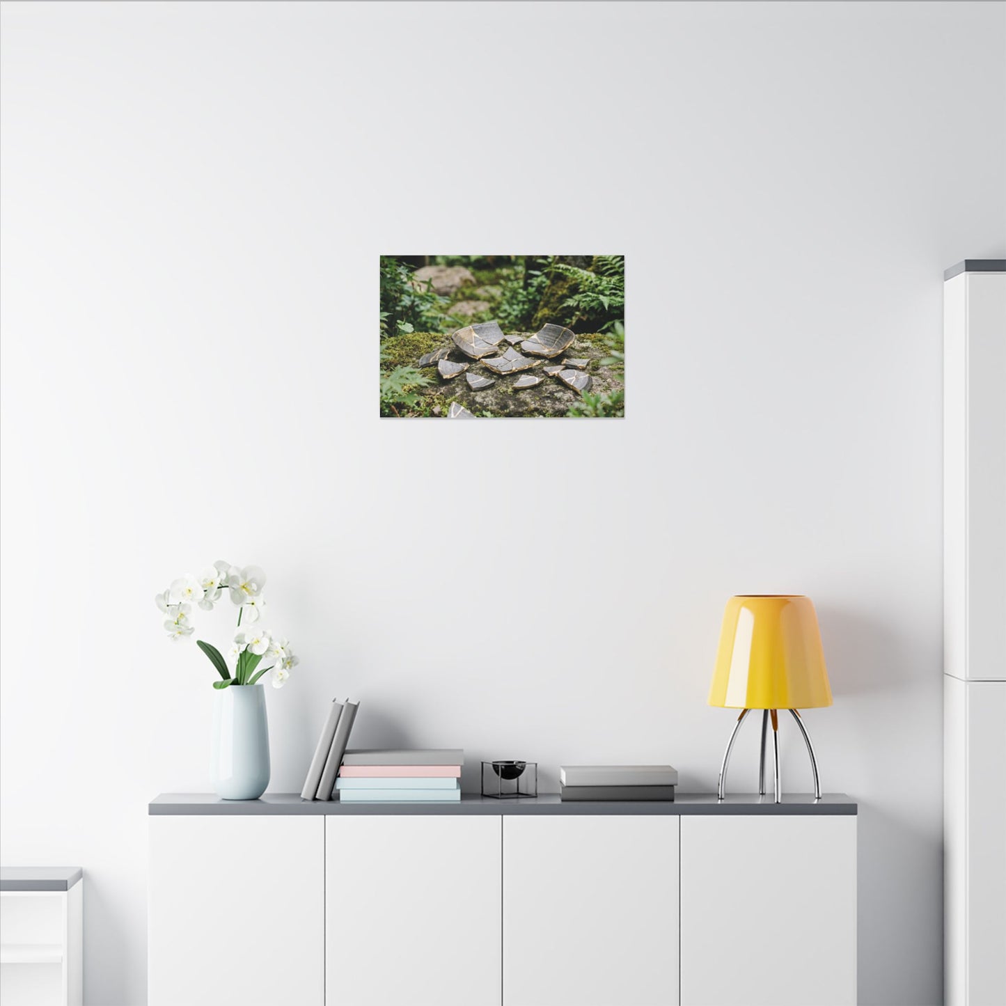 Summer Broken Pottery Gold Repair Canvas Art | Resilient Decor
