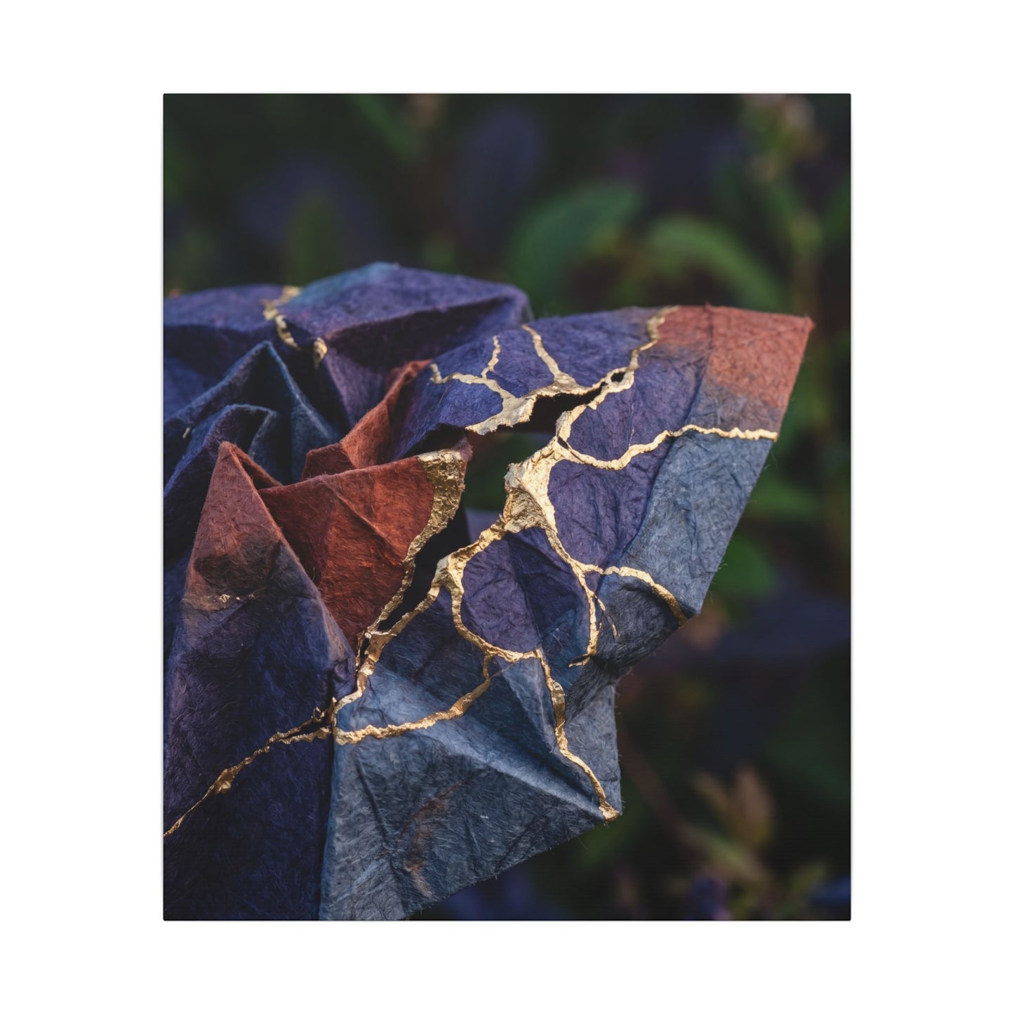 Philosophical Paper Fold Canvas Art - Gold Vein Kintsugi