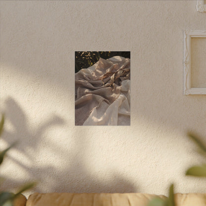 Silk Drape Summer Canvas Art | Japandi Neutral Design